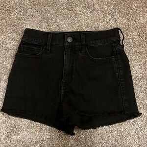 Abercrombie and Fitch Black Denim Shorts Size 00 / W 24